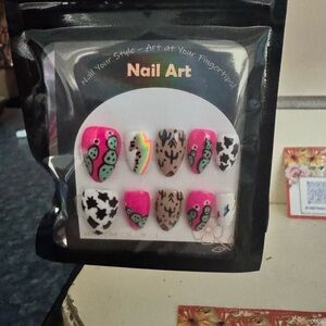 Colorful Nail Art Set with Various Designs